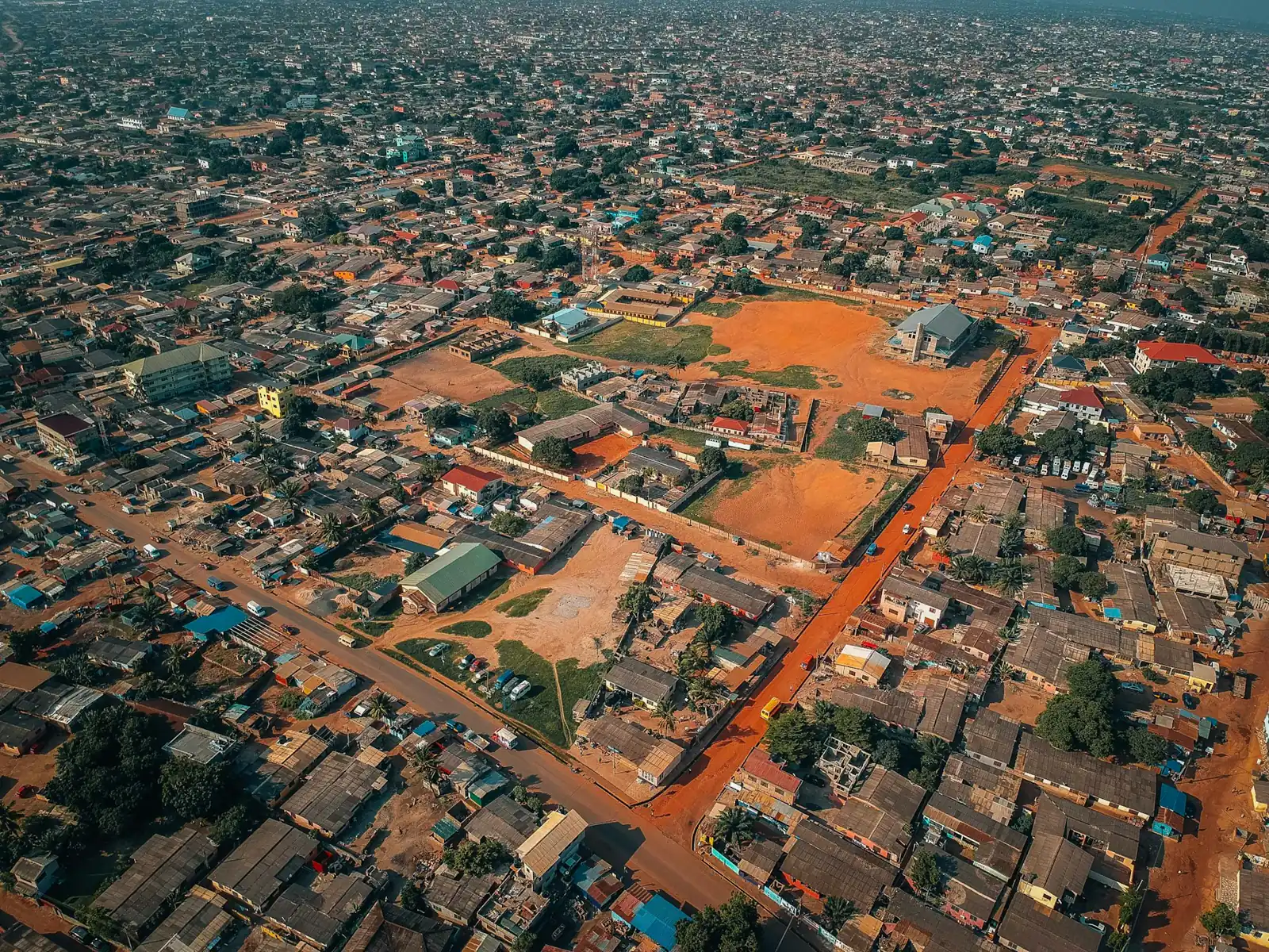 Aerial view of Accra, Ghana
