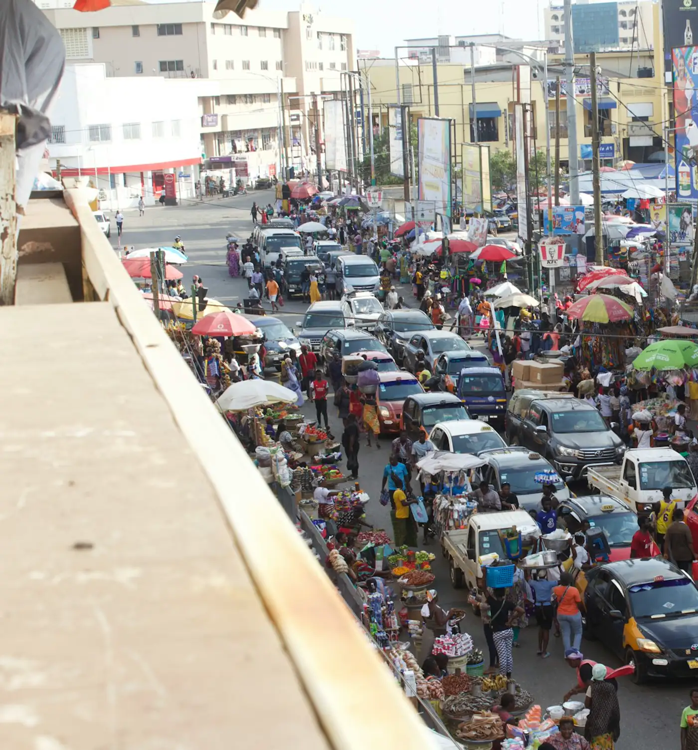 Makola market street in Accra